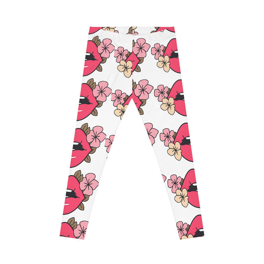 Playful Floral Leggings - Trendy, Comfortable Activewear for Women | Perfect for Yoga, Everyday Use, Spring Fashion, Gifts