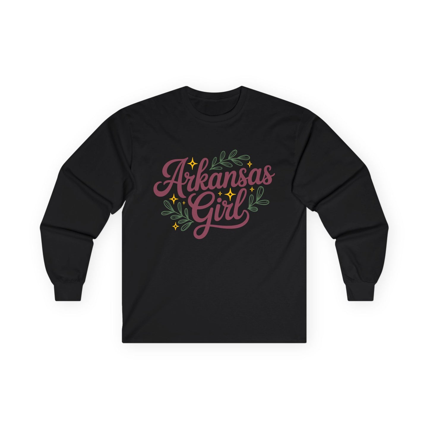 Arkansas Girl Long Sleeve Tee — Floral State Pride Shirt