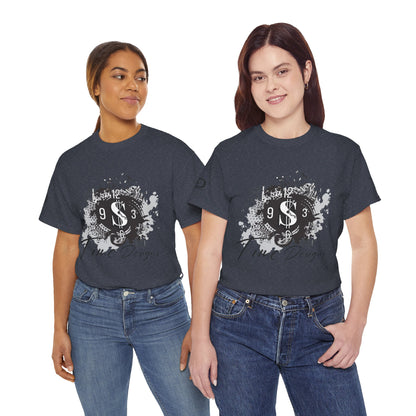 Unisex Heavy Cotton Tee - Time Designs Dollar Clock Graphic T-Shirt