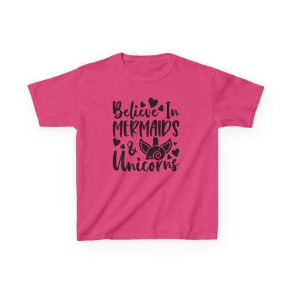 Kids Heavy Cotton™ Tee - Believe in Mermaids & Unicorns T-Shirt