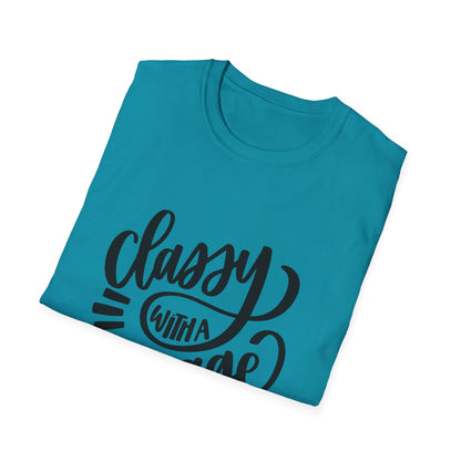 Classy with a Savage Side Unisex Softstyle T-Shirt - Trendy Graphic Tee for Casual Wear