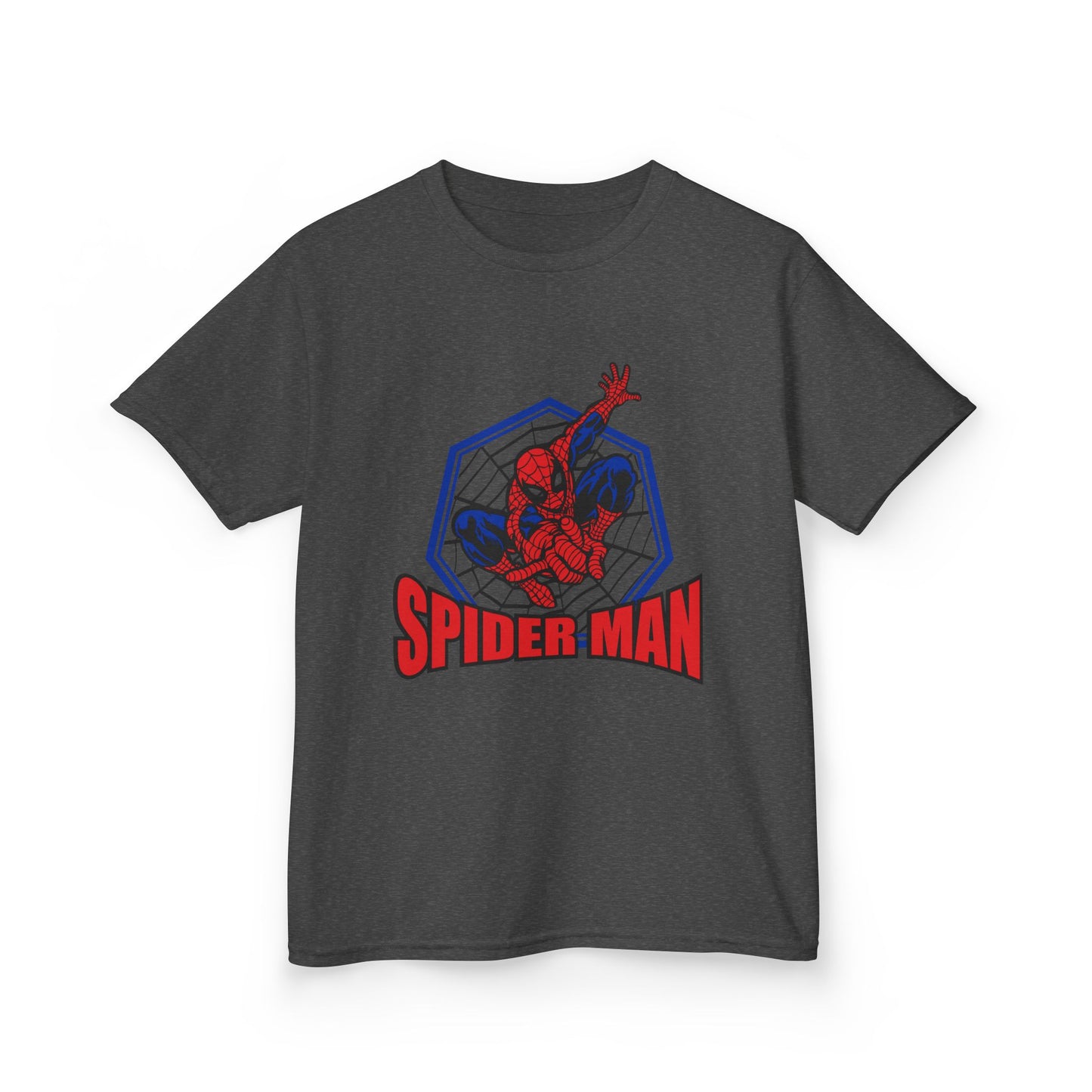 Kids Spider-Man Heavy Cotton Tee, Superhero Shirt, Marvel Tee for Boys, Birthday Gift, Comic-themed Apparel, Playwear