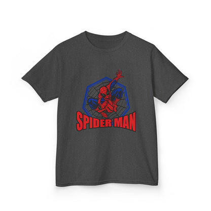Kids Spider-Man Heavy Cotton Tee, Superhero Shirt, Marvel Tee for Boys, Birthday Gift, Comic-themed Apparel, Playwear