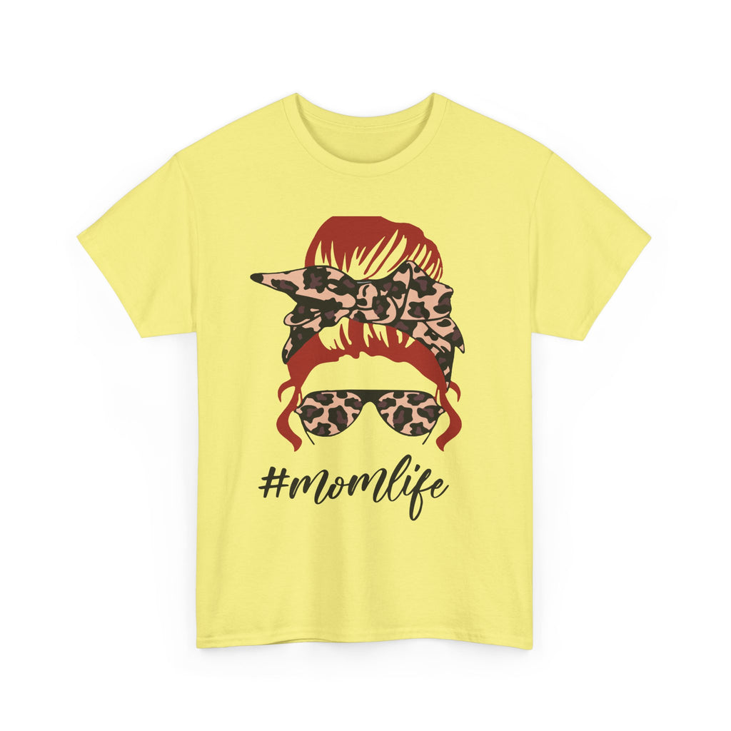 #Momlife Unisex Heavy Cotton Tee - Stylish & Comfortable T-Shirt for Moms