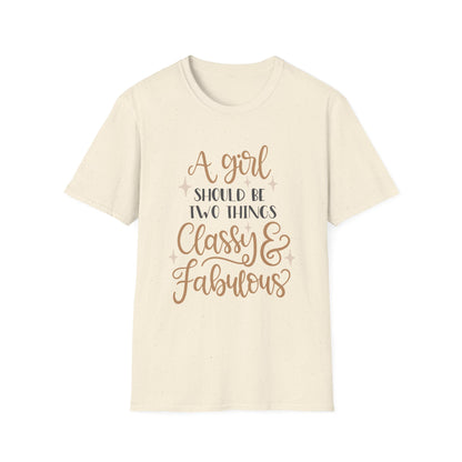 Classy & Fabulous T-Shirt for Girls | Soft Unisex Tee, Trendy Gift, Stylish Outfit, Birthday Celebration, Inspirational Wear