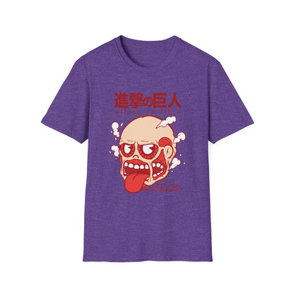 Anime-Inspired Unisex Softstyle T-Shirt, Perfect for Casual Wear, Gift for Anime Fans, Attack on Titan Tee, Streetwear Fashion, Cosplay Top