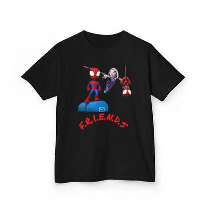 Kids' Friends Spider-Man Tee - Fun & Colorful Cotton T-Shirt for Young Superheroes