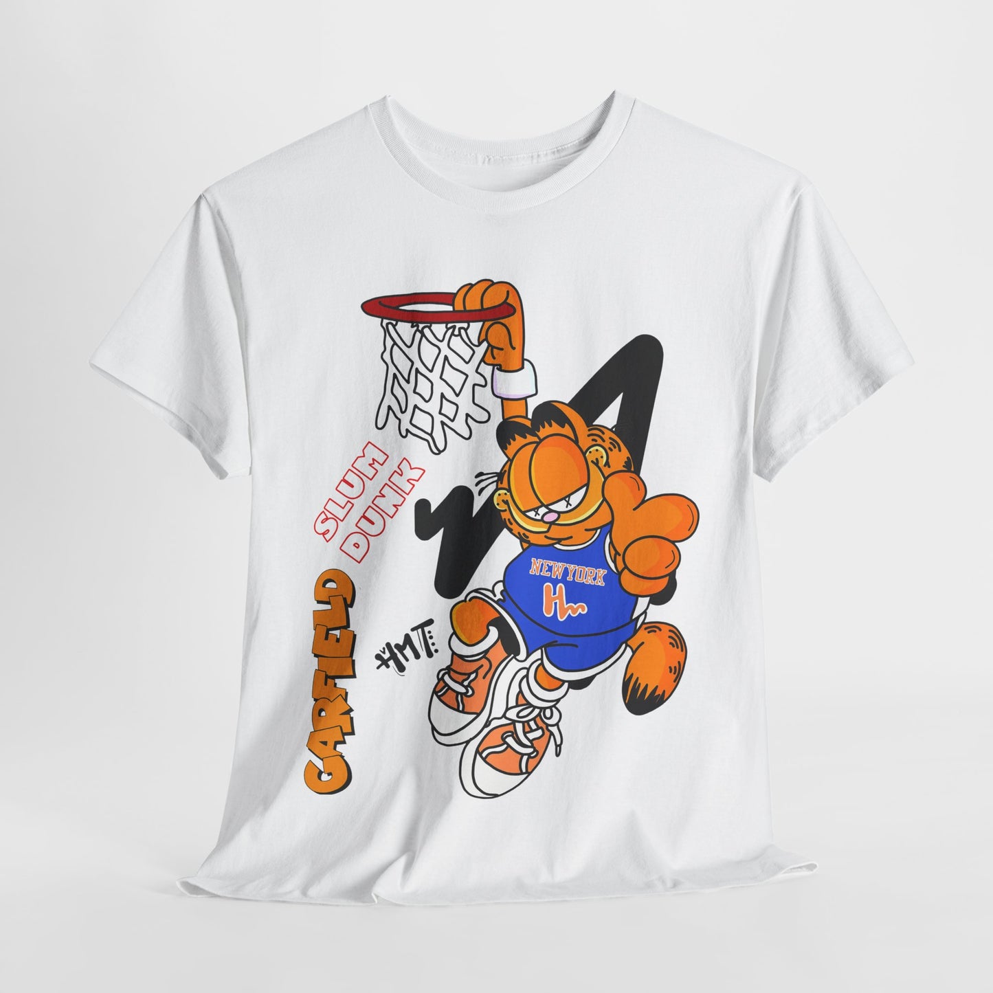 Garfield Basketball Unisex Heavy Cotton Tee - Fun Streetwear for Cat Lovers