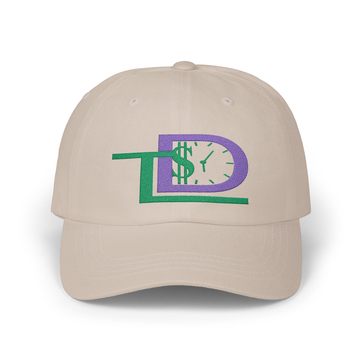 Classic Dad Cap with Dollar Clock Design, Stylish Baseball Hat for Dad, Gift for Father’s Day, Casual Cap for Every Occasion