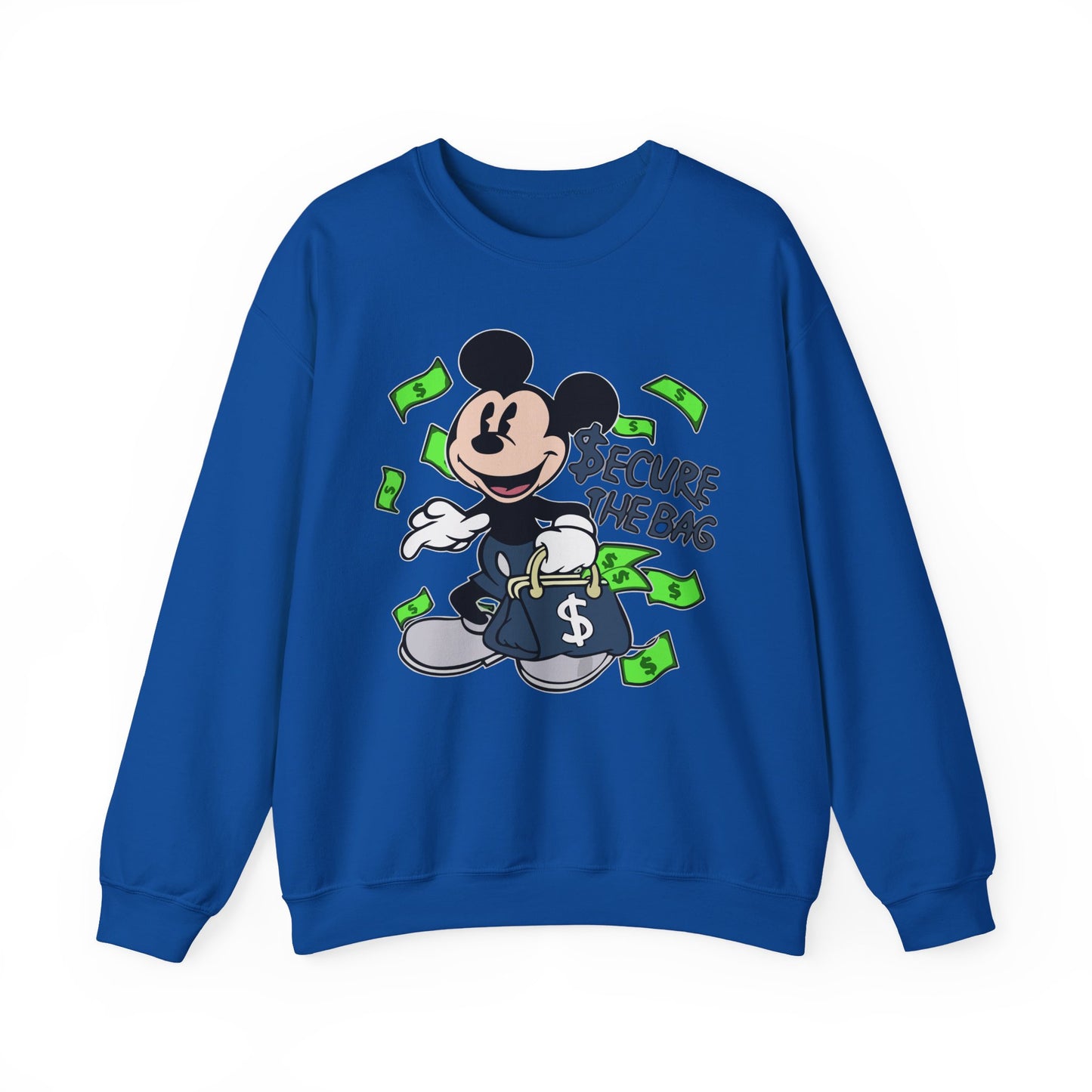Mickey Mouse Secure the Bag Sweatshirt, Fun Crewneck, Trendy Unisex Apparel, Gift for Disney Lovers, Cozy Streetwear