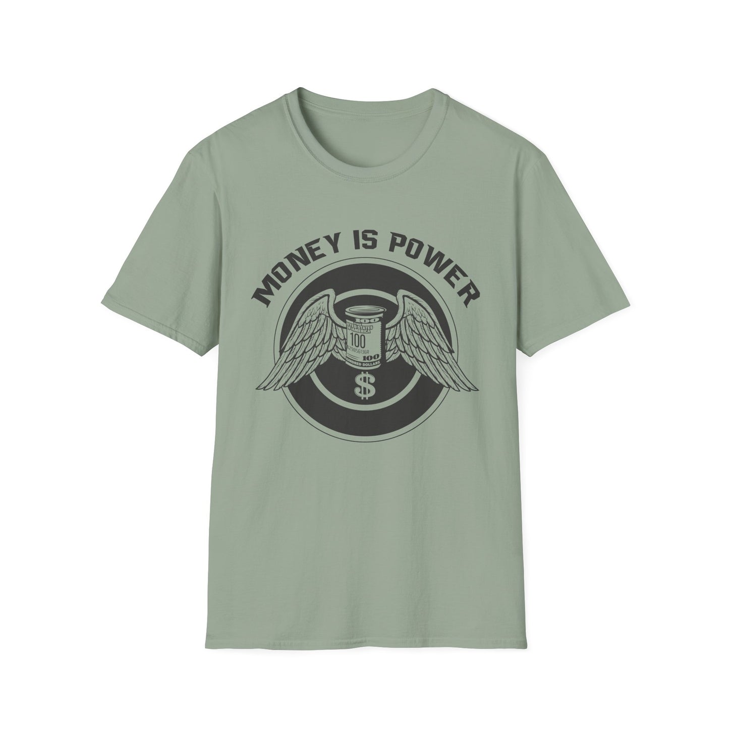 Money is Power Unisex Softstyle T-Shirt - Bold Graphic Tee for Motivated Individuals