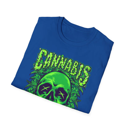 Green Skull Cannabis Unisex T-Shirt – Perfect for Stoner Culture and Everyday Wear