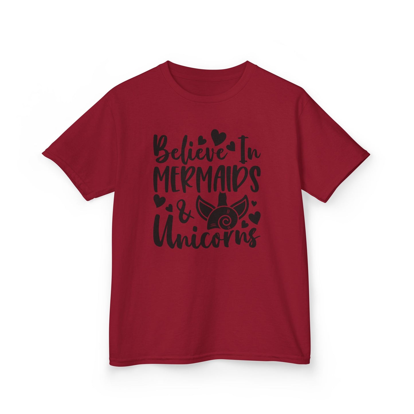 Kids Heavy Cotton™ Tee - Believe in Mermaids & Unicorns T-Shirt