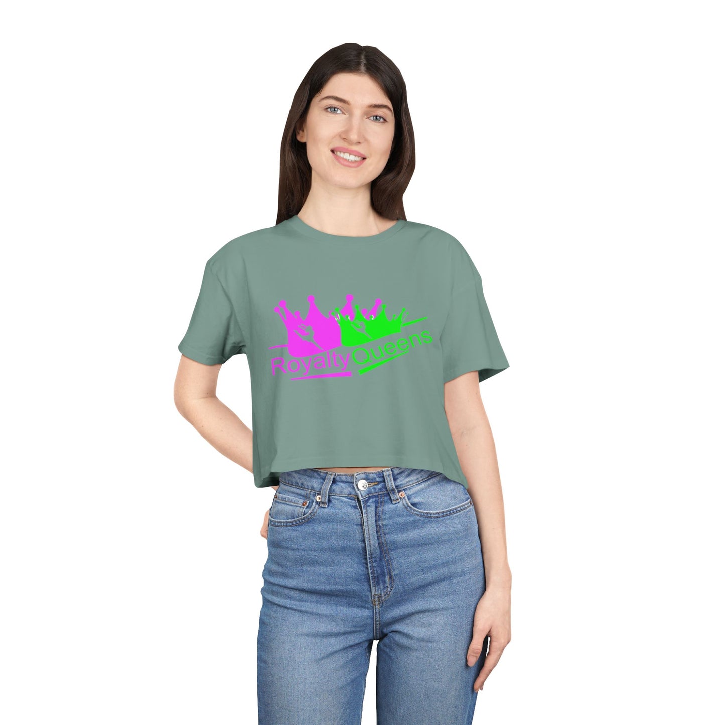 Royalty Queens Women's Crop Tee | Fun, Trendy Shirt for Celebrations, Gifts, Parties, Everyday Wear, Self-Expression
