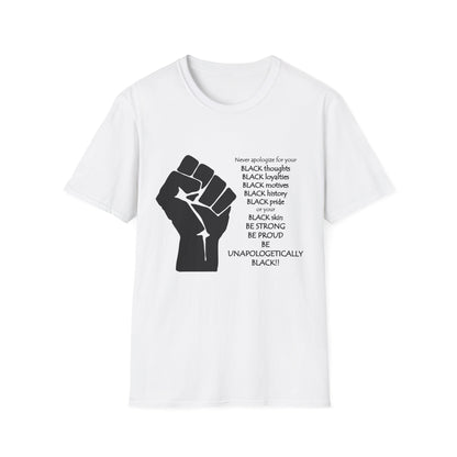 Empowerment Graphic T-Shirt: Unapologetically Black Tee, Activist Shirt, Social Justice Apparel, Inclusive Fashion, Statement Wear