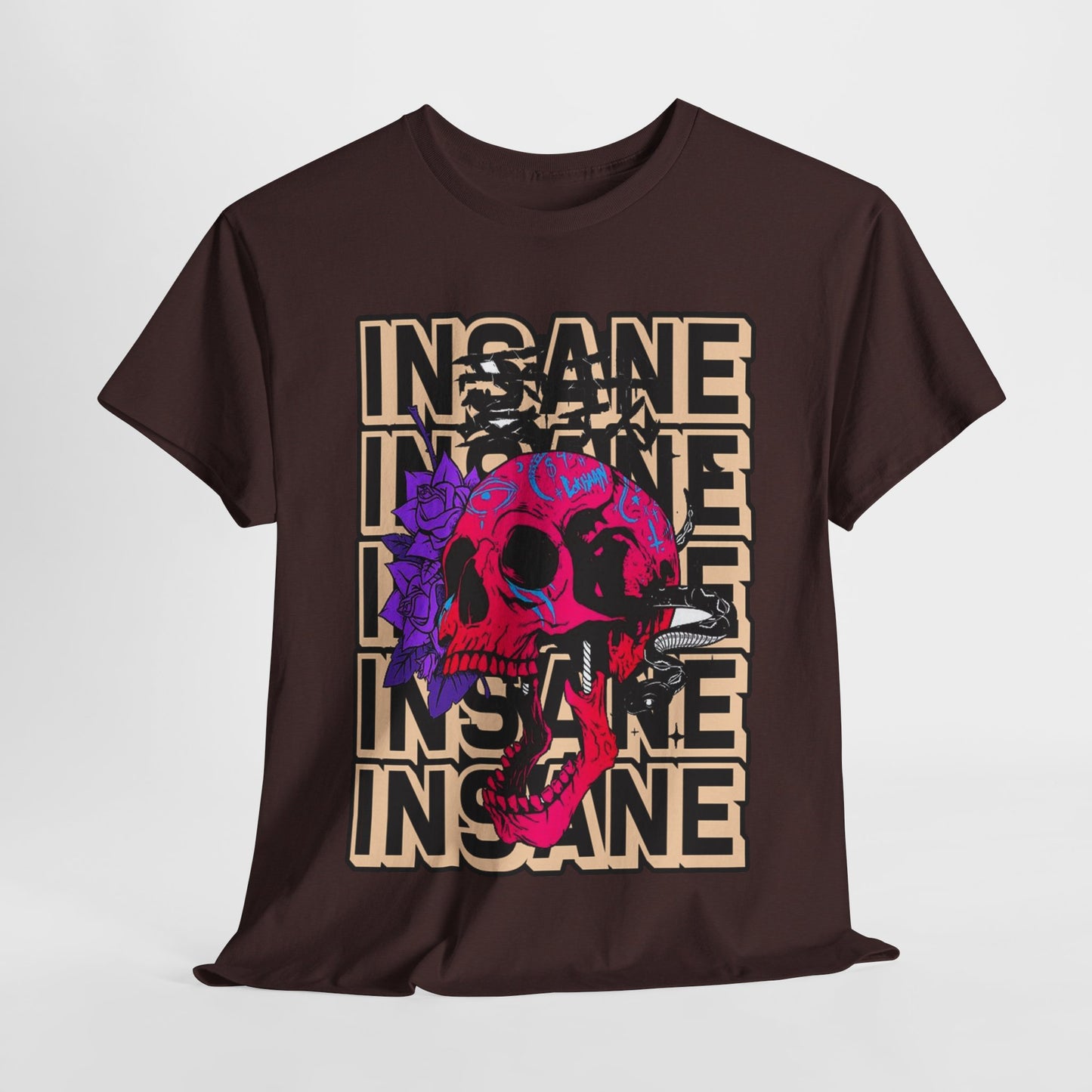 Edgy Skull Art Unisex Heavy Cotton Tee - Perfect for Alternative Fashion Lovers
