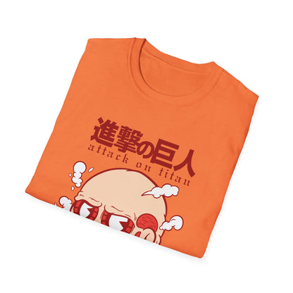 Anime-Inspired Unisex Softstyle T-Shirt, Perfect for Casual Wear, Gift for Anime Fans, Attack on Titan Tee, Streetwear Fashion, Cosplay Top