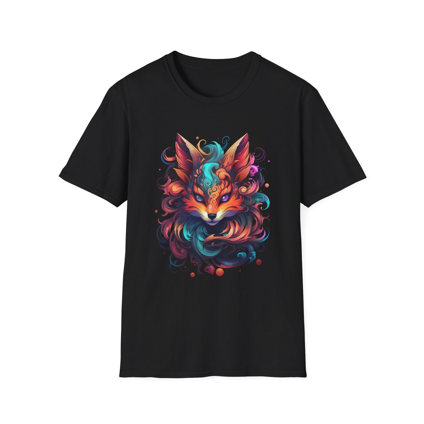 Colorful Fox Illustration Unisex T-Shirt - Vibrant Art Tee