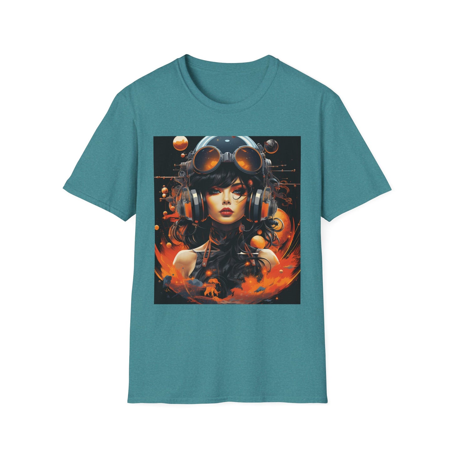 Bold Graphic Unisex T-Shirt - Retro Space Girl Design