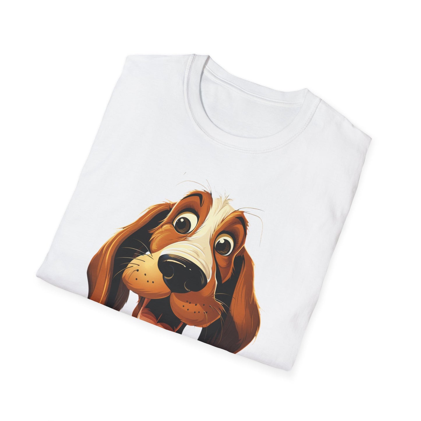 Playful Dog Graphic T-Shirt - Unisex Softstyle Tee for Dog Lovers