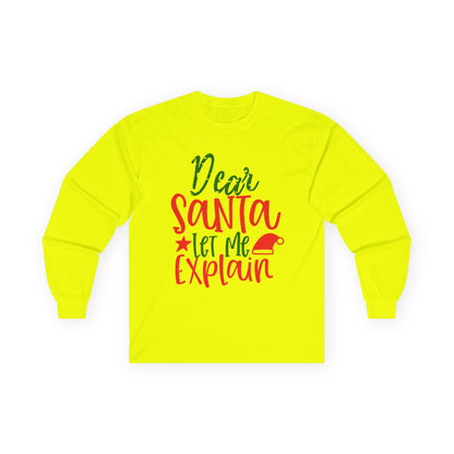 Unisex Holiday Long Sleeve Tee - Perfect for Christmas, Family Gatherings, Fun Gift, Cozy Winter Wear, Dear Santa Design