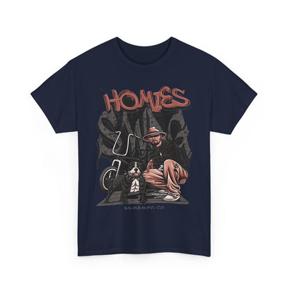 Graphic Unisex Heavy Cotton Tee - 'Homies' Casual Style