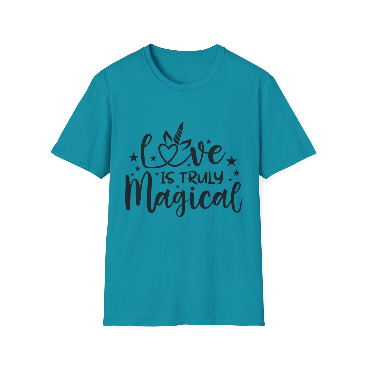 Love is Truly Magical Unisex Softstyle T-Shirt - Cute Gift for Couples and Celebrations