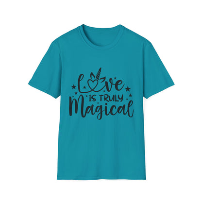 Love is Truly Magical Unisex Softstyle T-Shirt - Cute Gift for Couples and Celebrations