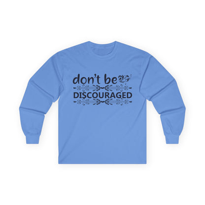 Unisex Motivational Long Sleeve Tee, Don't Be Discouraged Shirt, Inspirational Gift, Positive Vibes Top, Self-Care Apparel, [...]