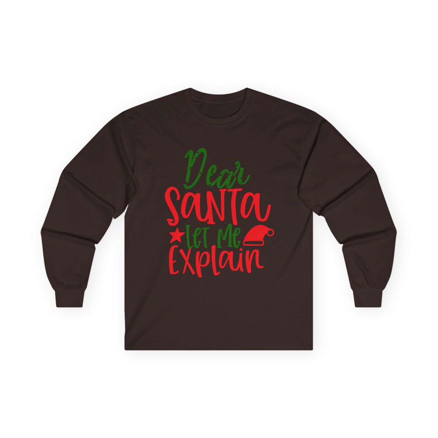Unisex Holiday Long Sleeve Tee - Perfect for Christmas, Family Gatherings, Fun Gift, Cozy Winter Wear, Dear Santa Design
