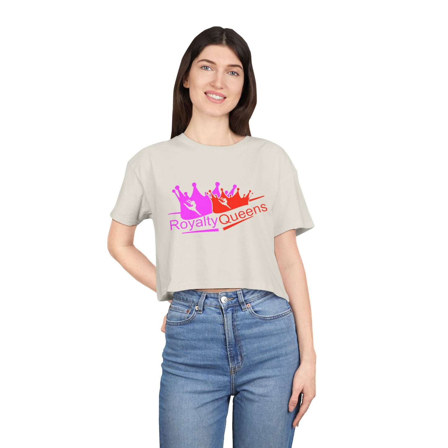 Royalty Queens Women's Crop Tee for Confident Style, Perfect for Festivals, Parties, Birthdays, Gifts & Casual Wear