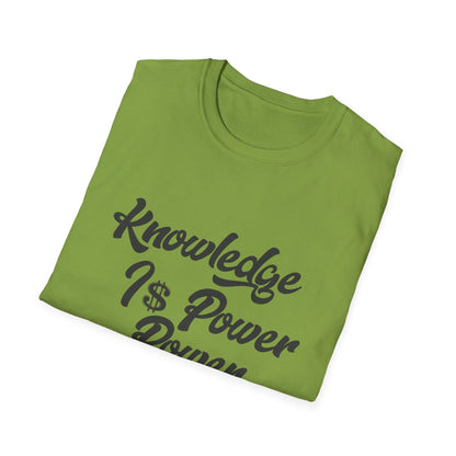 Knowledge Is Power Unisex Softstyle T-Shirt - Stylish Motivational Tee