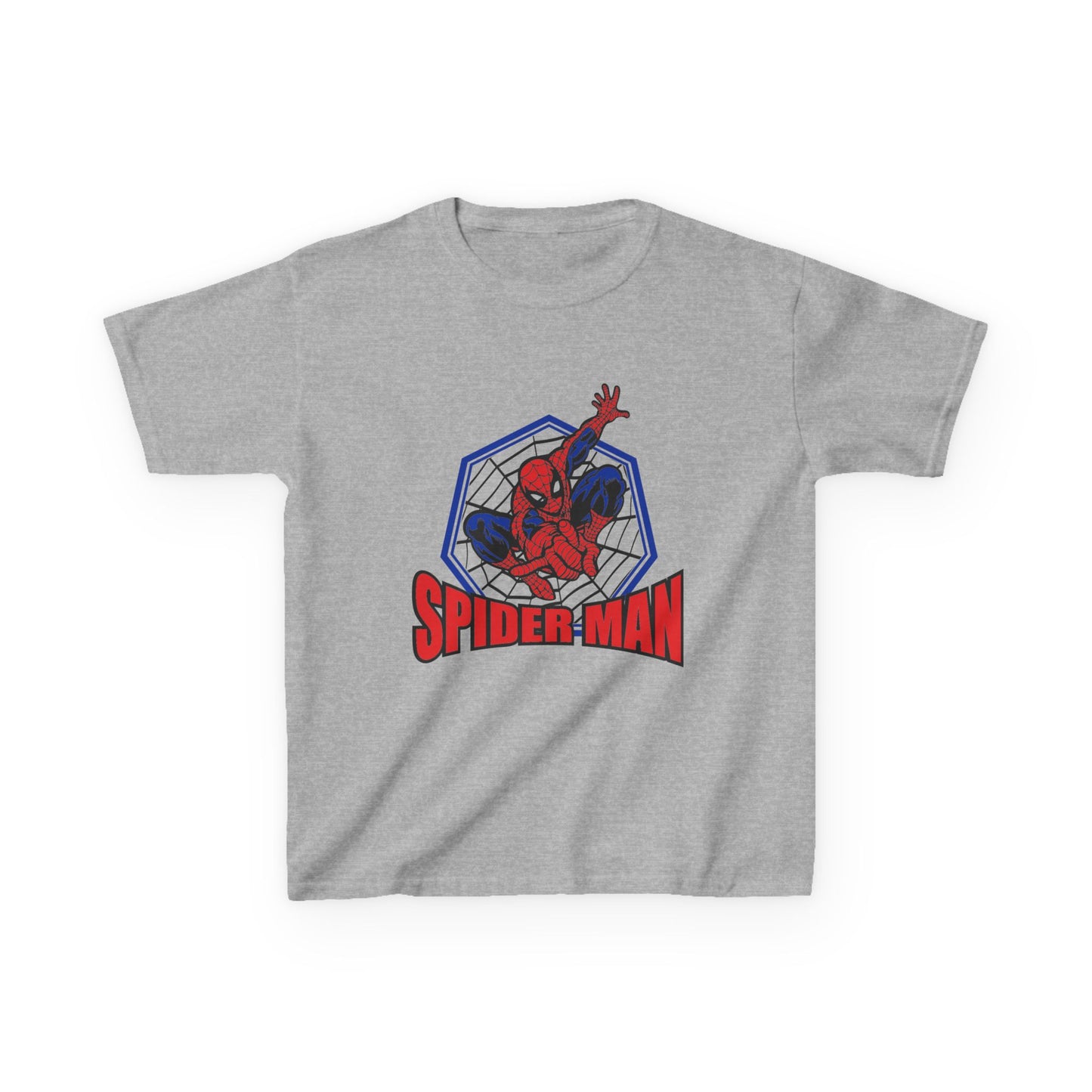 Kids Spider-Man Heavy Cotton Tee, Superhero Shirt, Marvel Tee for Boys, Birthday Gift, Comic-themed Apparel, Playwear