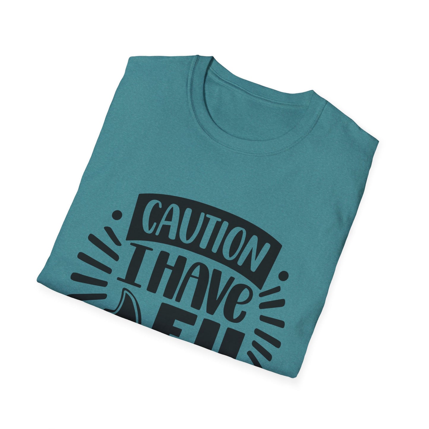 Caution: I Have No Filter Unisex Softstyle T-Shirt - Fun and Quirky Graphic Tee for Casual Wear