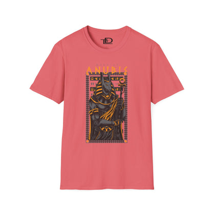 Anubis Unisex Softstyle T-Shirt, Egyptian Mythology Tee, Graphic Tee, Casual Wear for Fans, Gift for Halloween or Birthdays