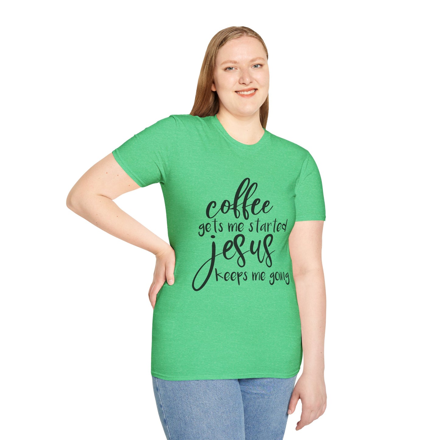 Coffee & Jesus Unisex Softstyle T-Shirt - Inspirational Christian Tee