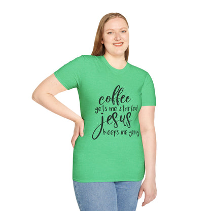 Coffee & Jesus Unisex Softstyle T-Shirt - Inspirational Christian Tee