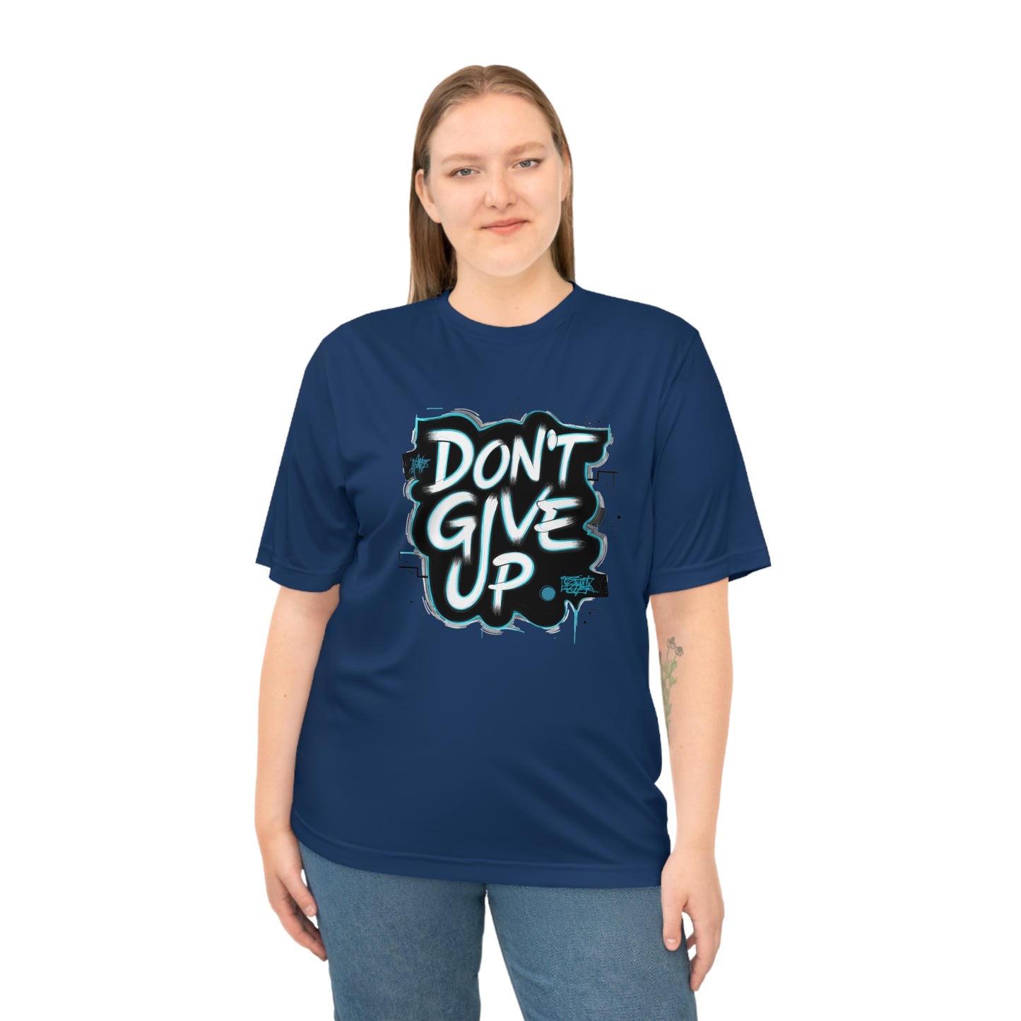 Motivational Graphic T-shirt - Unisex Sport Tee with 'Don't Give Up' Design, Fitness Wear, Gym Shirt, Inspirational Clothing, Workout [...]