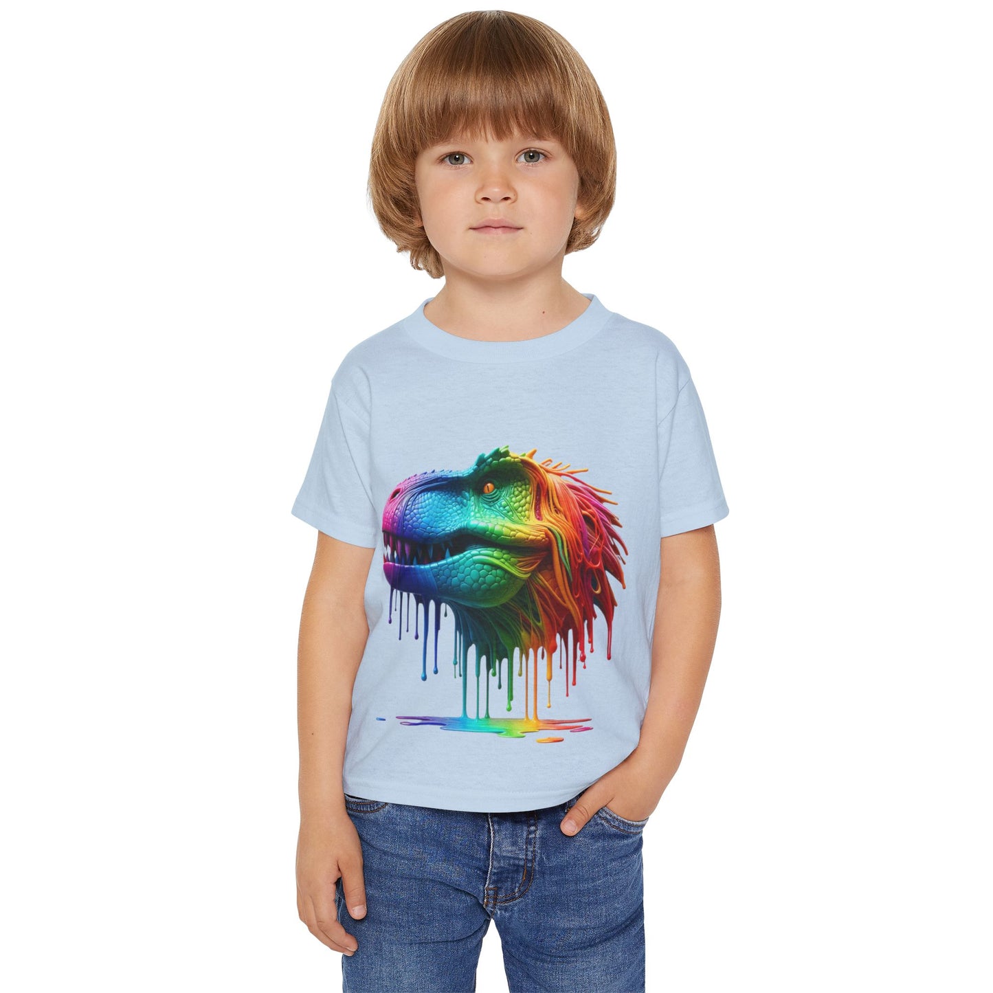 Rainbow T-Rex Toddler T-Shirt - Fun & Colorful Dino Tee for Kids