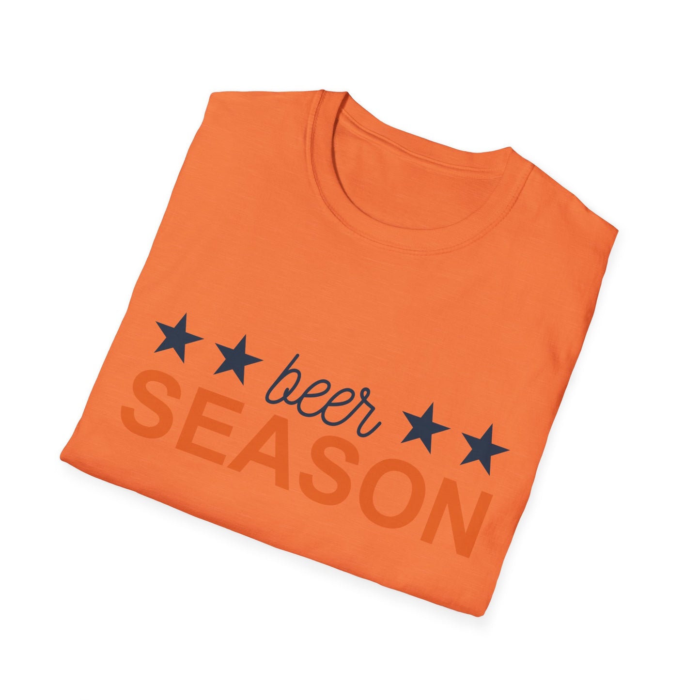 Beer Season Unisex Softstyle T-Shirt, Funny T-Shirt for Beer Lovers, Gift for Friends, Custom Apparel, Summer BBQ Outfit, Casual Wear