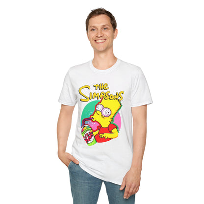 Funny Bart Simpson Unisex Softstyle T-Shirt - Retro Cartoon Tee