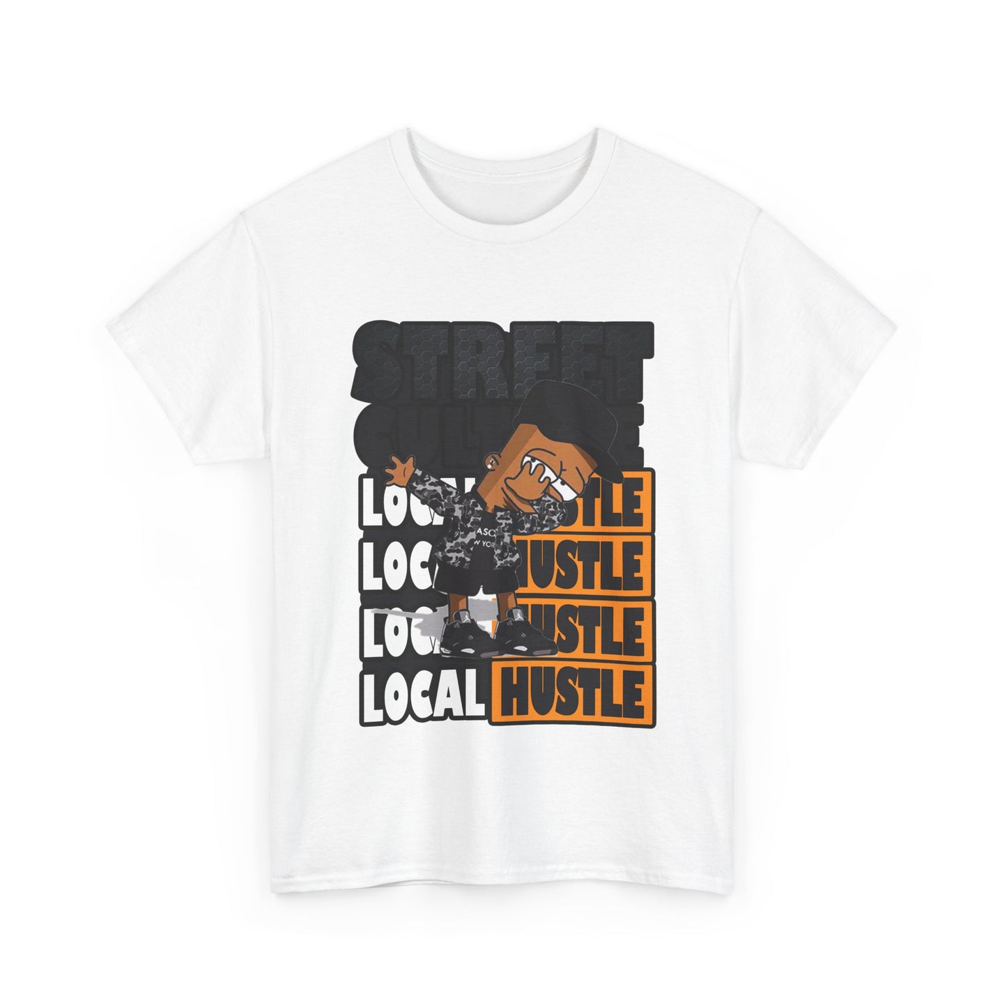 Street Hustle Unisex Heavy Cotton Tee | Casual Graphic T-Shirt for Entrepreneurs