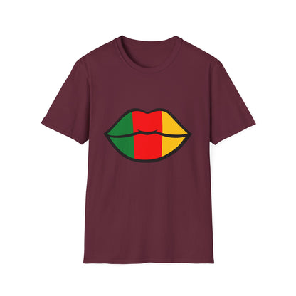 Cameroon Lips Unisex Softstyle T-Shirt, Graphic Tee, Statement Shirt, Cultural Pride Apparel, Casual Wear, Gift Idea