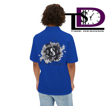 Men's Piqué Polo with Inspirational Design - Casual Wear, Gift for Him, Business Casual, Summer Style, Motivational Fashion