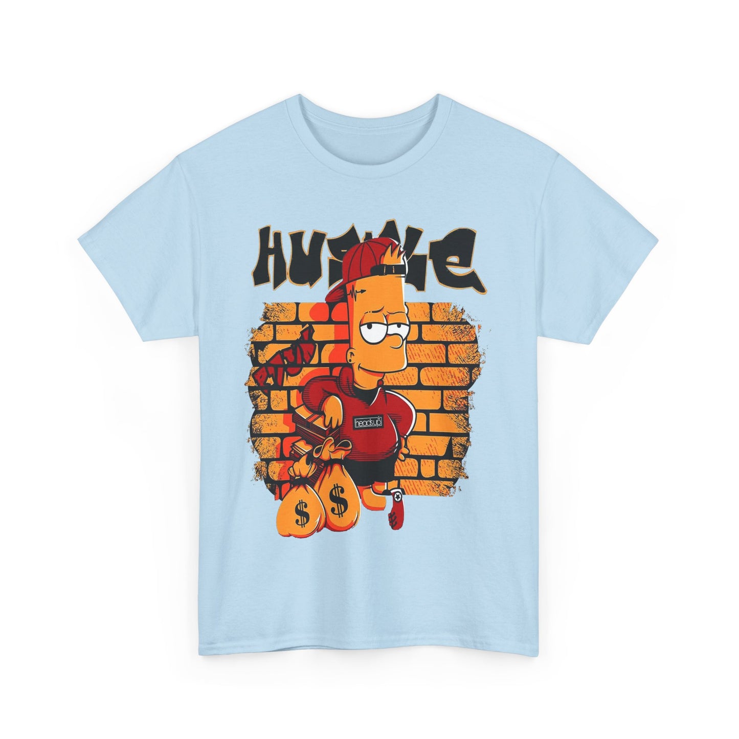 Hustle Graphic Tee - Unisex Heavy Cotton T-Shirt with Bart Design