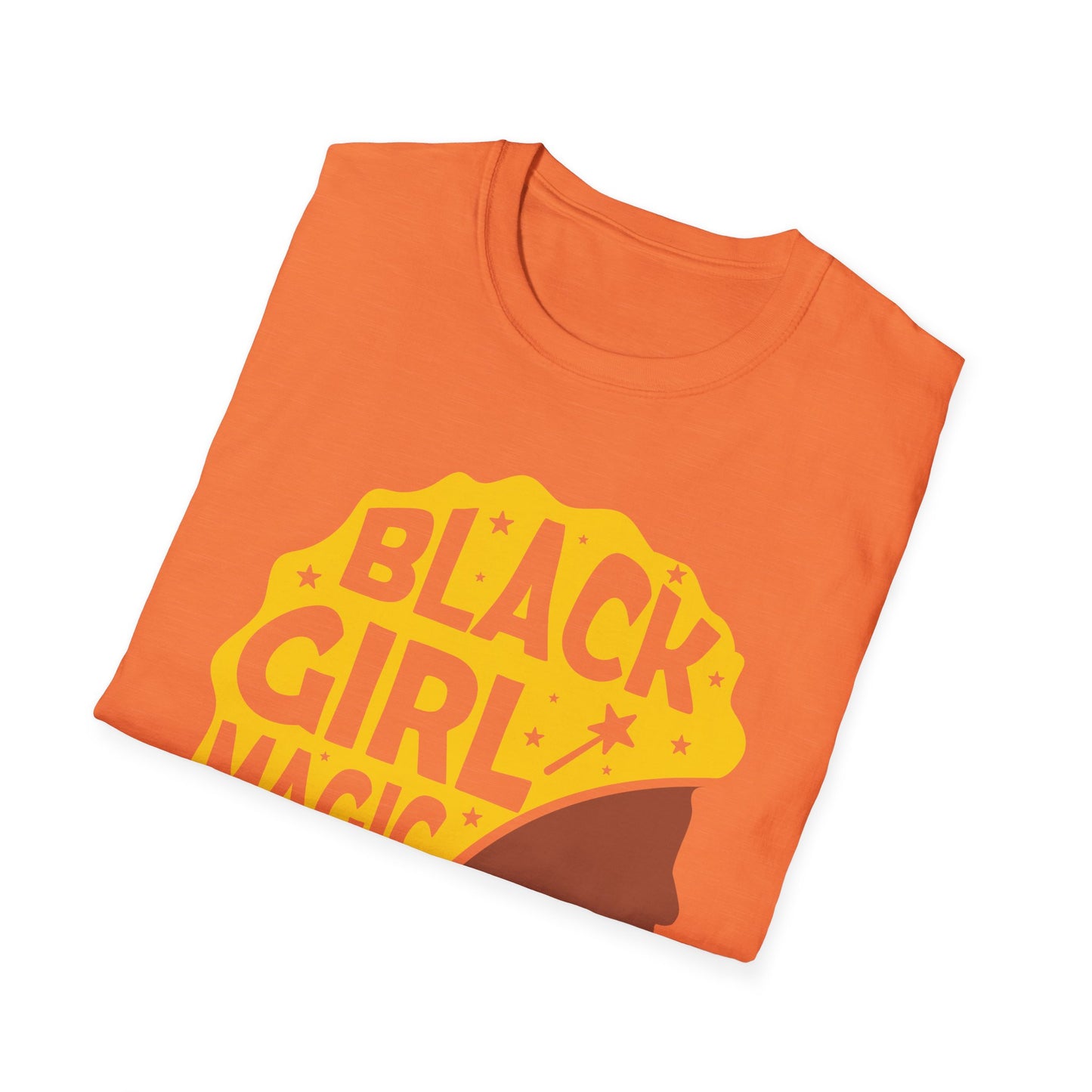 Empowerment Tee: Black Girl Magic Unisex Softstyle T-Shirt, Affirmation Shirt, Gift for Her, Inspirational Apparel, Cultural Pride Wear
