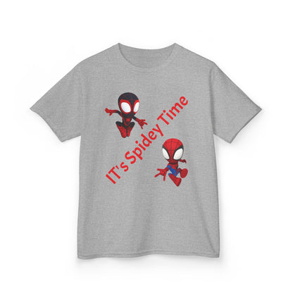 Kids Spidey Time Tee - Fun Cotton Shirt for Superhero Lovers, Birthday Gift, Marvel Fans, Casual Wear, Kids' Party