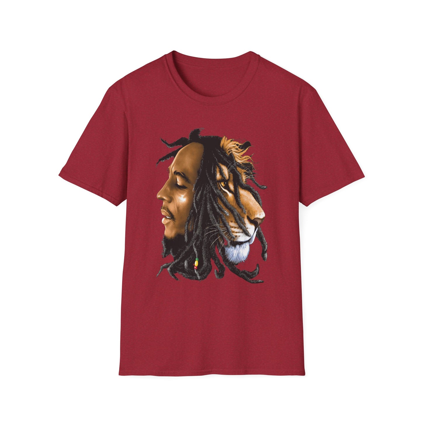 Rasta Lion Unisex Softstyle T-Shirt - Reggae Vibes Inspired Apparel