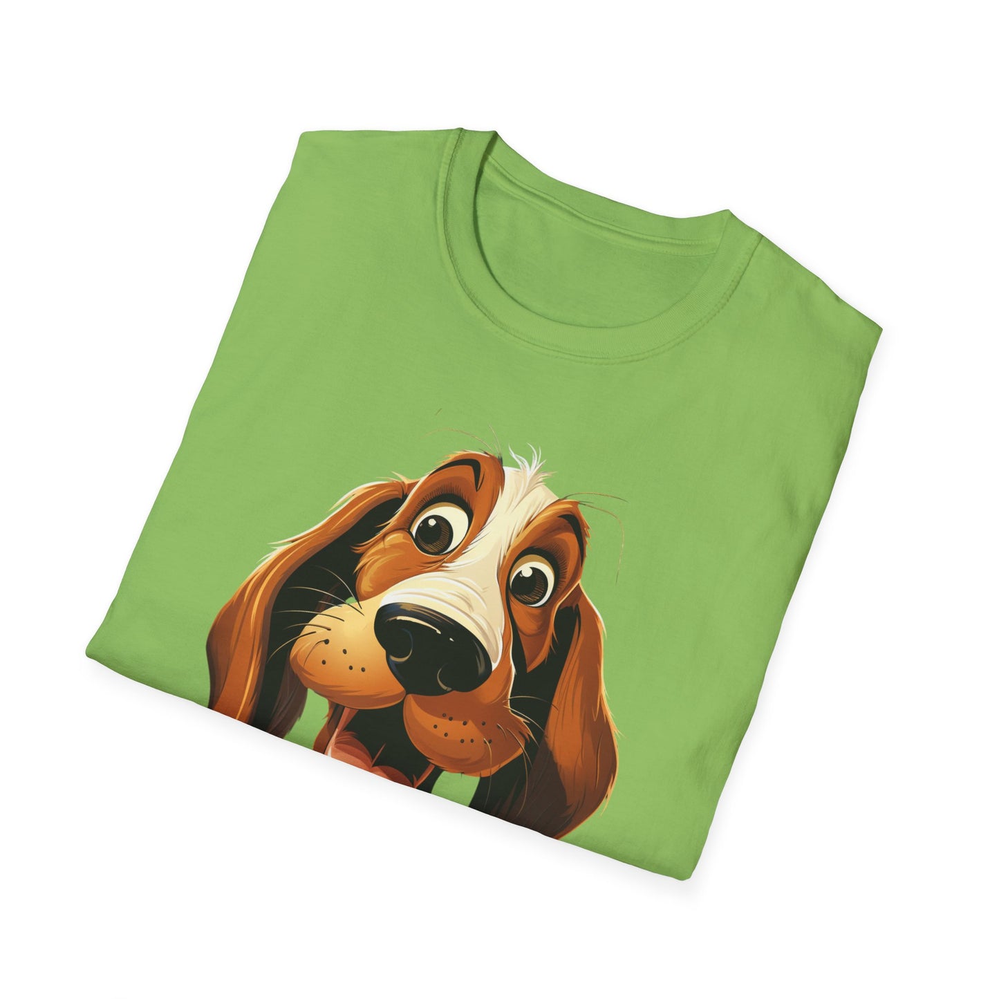 Playful Dog Graphic T-Shirt - Unisex Softstyle Tee for Dog Lovers