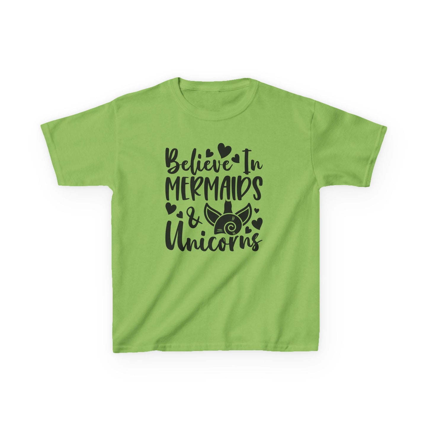 Kids Heavy Cotton™ Tee - Believe in Mermaids & Unicorns T-Shirt